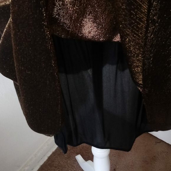 ALL THAT JAZZ MINI DRESS METALLIC BRONZE SIZE 5/6 - Picture 5 of 8